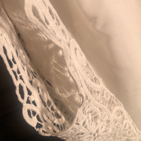 Women’s white Sheilay cold Shoulder spring eyelet crochet blouse - Picture 12 of 14